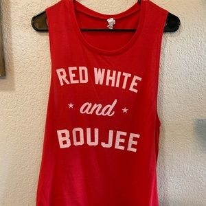 Red White and Boujee 4th of July T-shirt s/s